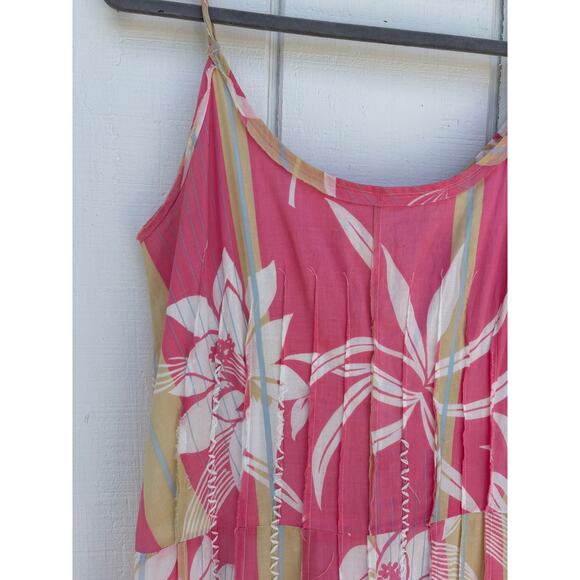 Tori Richard Fit & Flare Dress, Pink, Lined, Tropical, Sz 8 - Picture 3 of 5